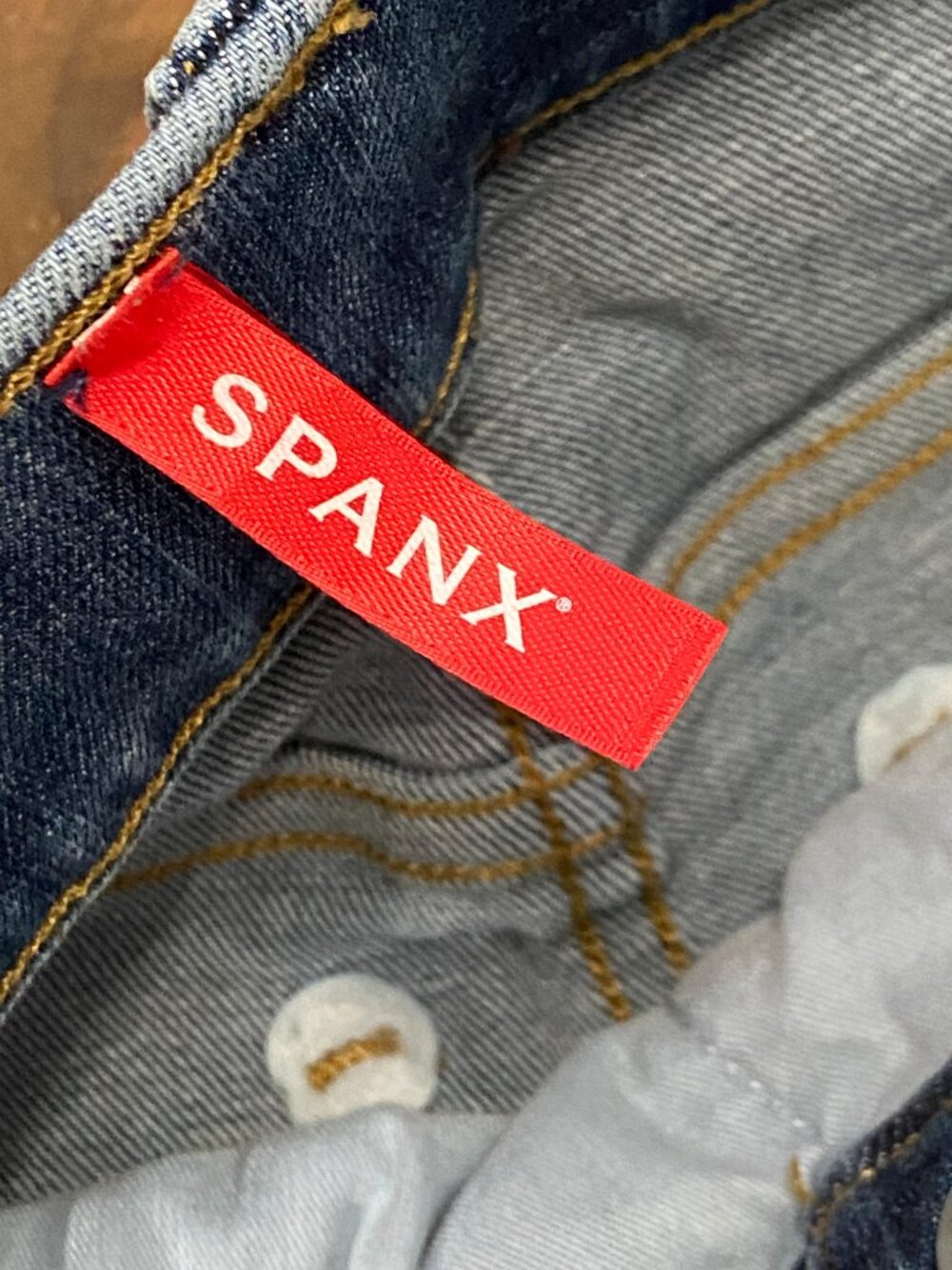 SPANX EveryWear Cropped Wide Leg Patch Pocket Jeans Medium Petite - Picture 4 of 9